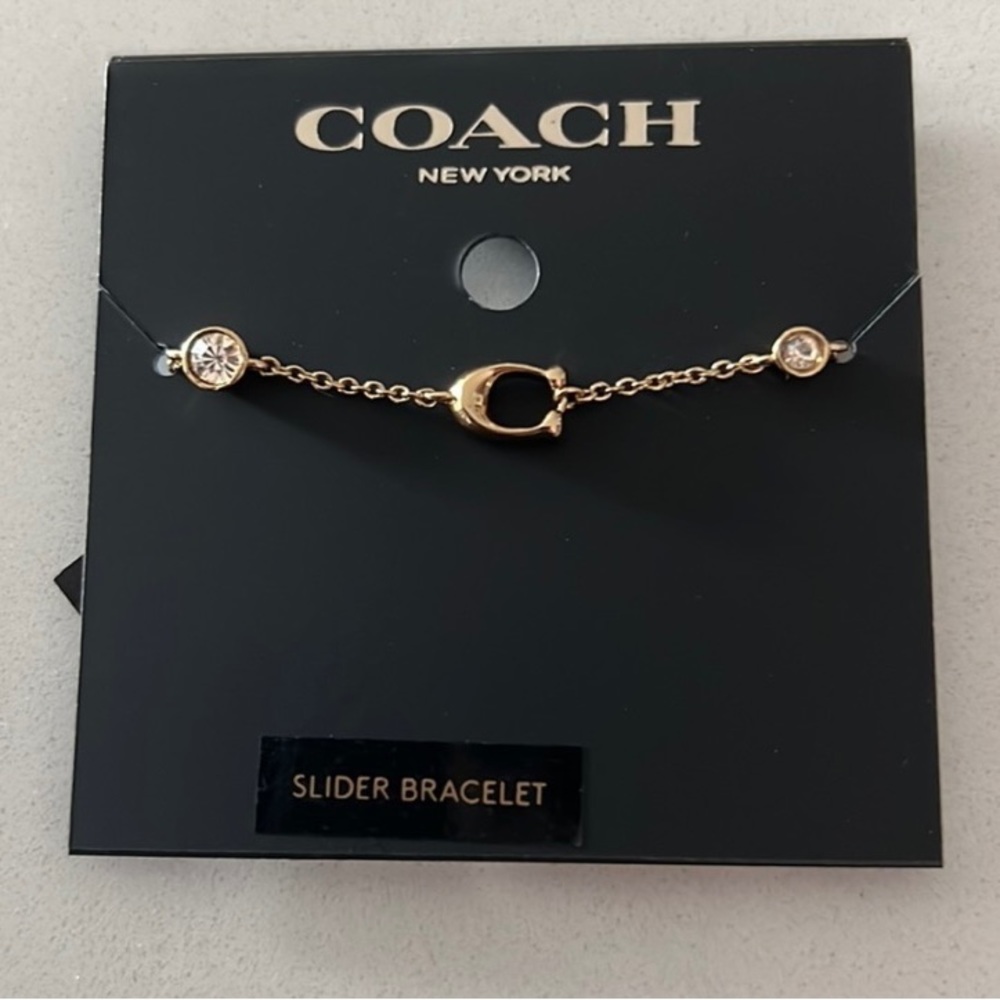 FINAL SALE COACH Gold Slider Bracelet